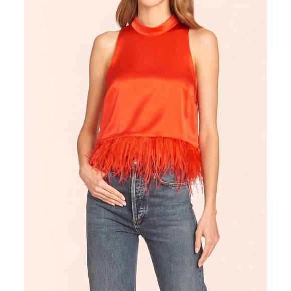 NEW AMANDA UPRICHARD delfina top in poppy - Picture 1 of 3